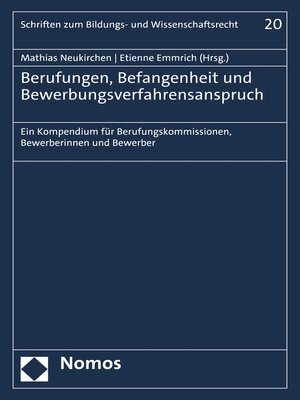 cover image of Berufungen, Befangenheit und Bewerbungsverfahrensanspruch